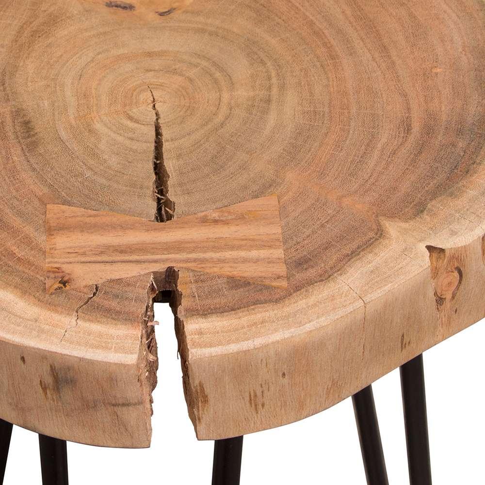 Diamond Sofa - Joss Natural Acacia One of a Kind Live Edge Accent Table w/ Black Hairpin Legs - JOSSETNA veiw 3
