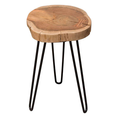 Diamond Sofa - Joss Natural Acacia One of a Kind Live Edge Accent Table w/ Black Hairpin Legs - JOSSETNA veiw 4