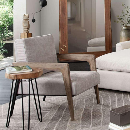 Diamond Sofa - Joss Natural Acacia One of a Kind Live Edge Accent Table w/ Black Hairpin Legs - JOSSETNA veiw 5