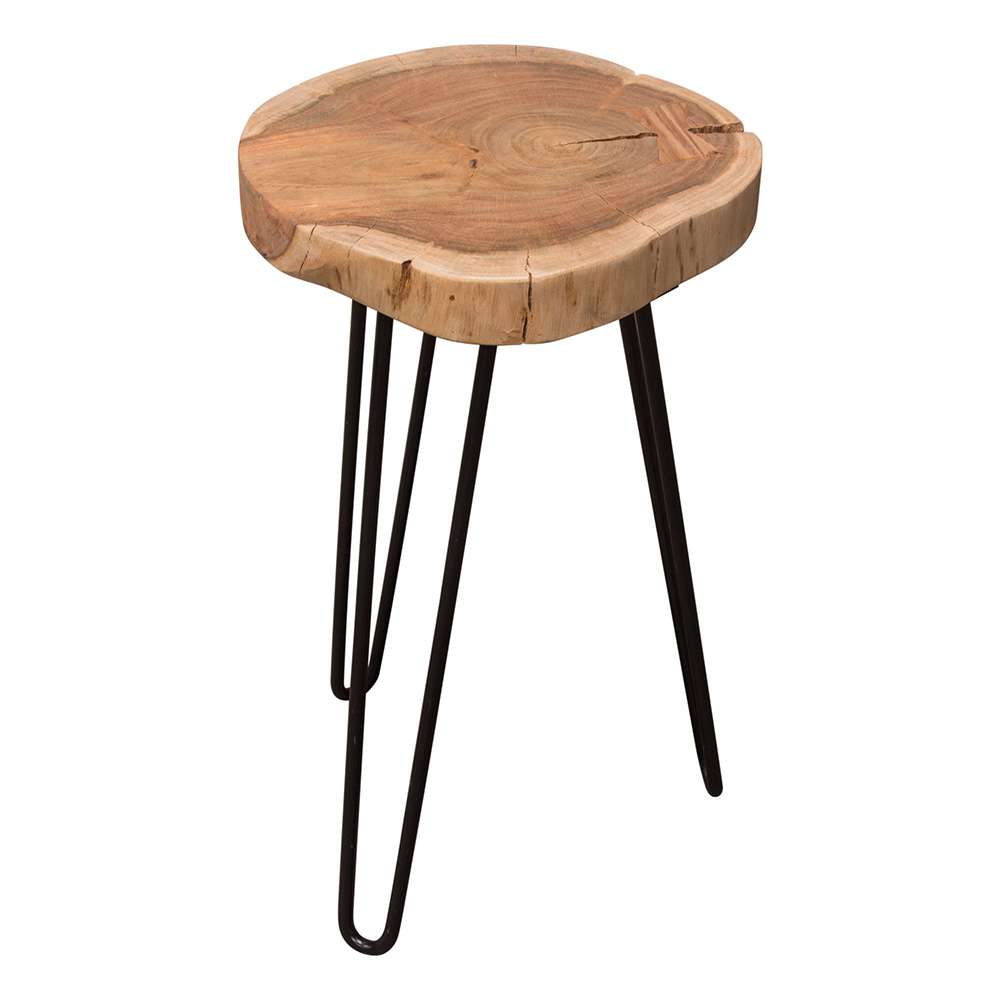Diamond Sofa - Joss Natural Acacia One of a Kind Live Edge Accent Table w/ Black Hairpin Legs - JOSSETNA veiw 9