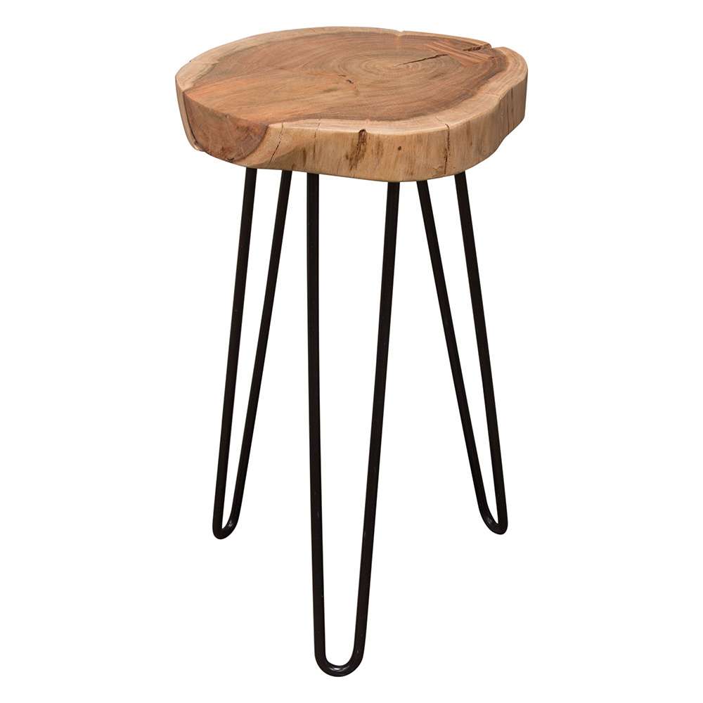 Diamond Sofa - Joss Natural Acacia One of a Kind Live Edge Accent Table w/ Black Hairpin Legs - JOSSETNA veiw 10