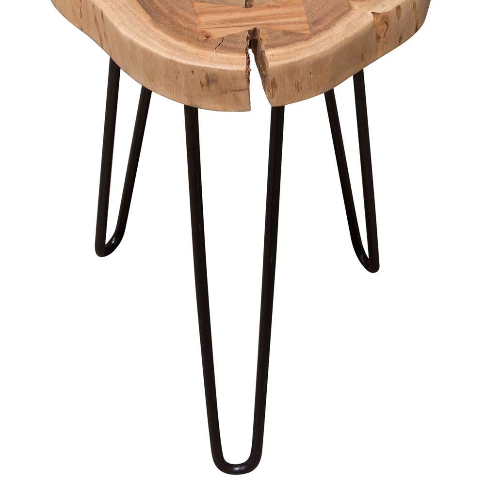 Diamond Sofa - Joss Natural Acacia One of a Kind Live Edge Accent Table w/ Black Hairpin Legs - JOSSETNA veiw 11