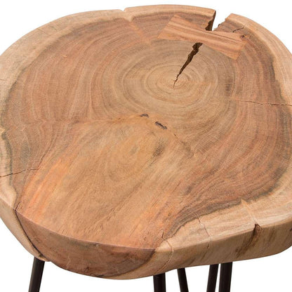Diamond Sofa - Joss Natural Acacia One of a Kind Live Edge Accent Table w/ Black Hairpin Legs - JOSSETNA veiw 12