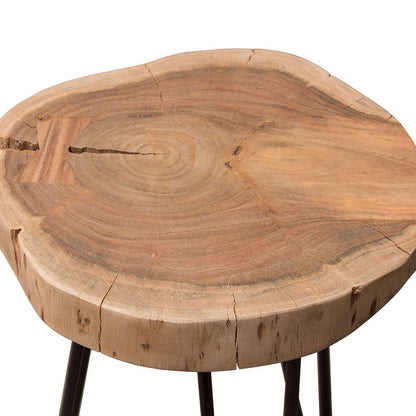 Diamond Sofa - Joss Natural Acacia One of a Kind Live Edge Accent Table w/ Black Hairpin Legs - JOSSETNA veiw 13