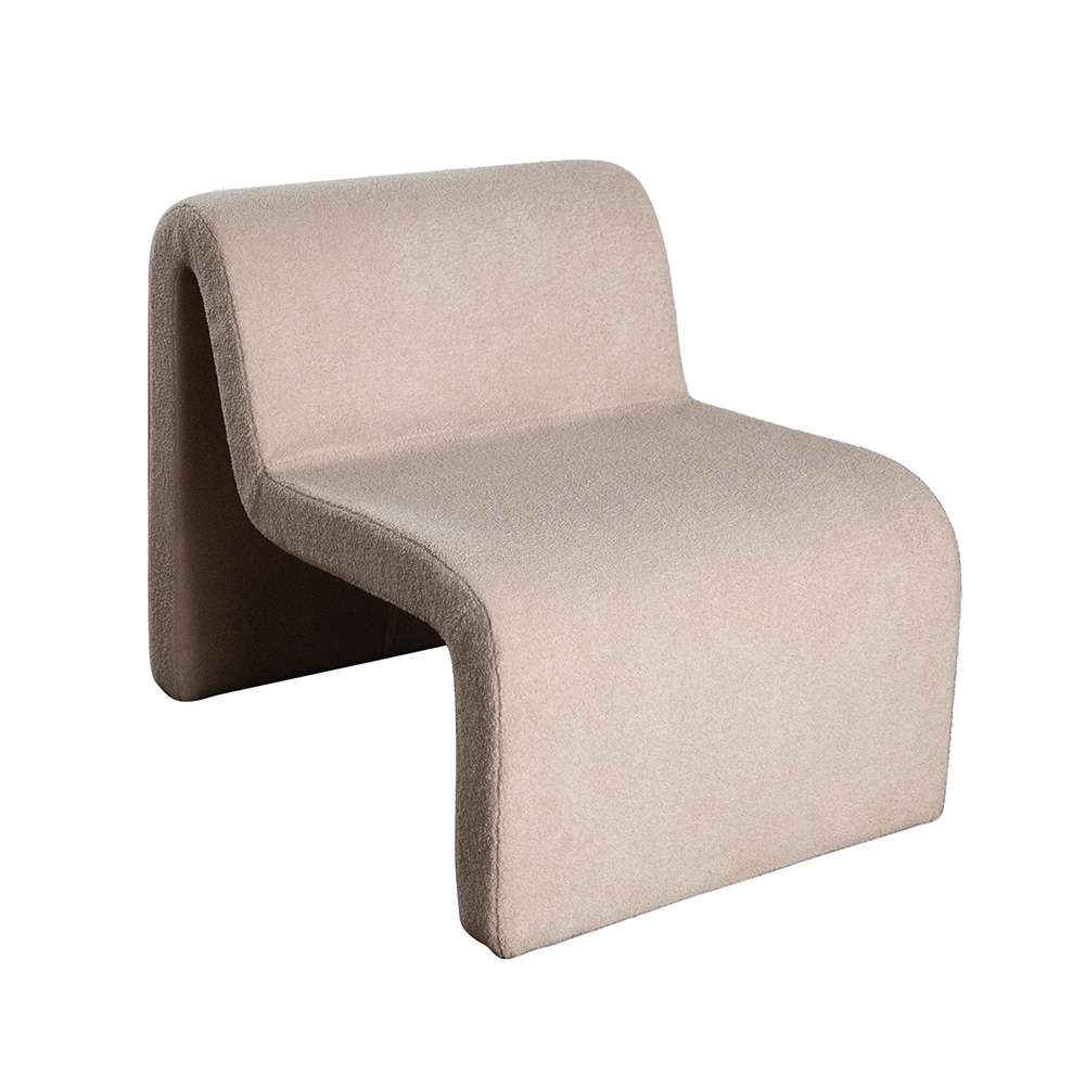 Diamond Sofa - Lana Accent Chair in Camel Looped Shearling Fabric - LANACHCA veiw 2