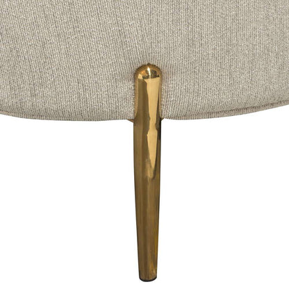 Diamond Sofa - Lane Chair in Light Cream Fabric with Gold Metal Legs - LANECHCM veiw 7