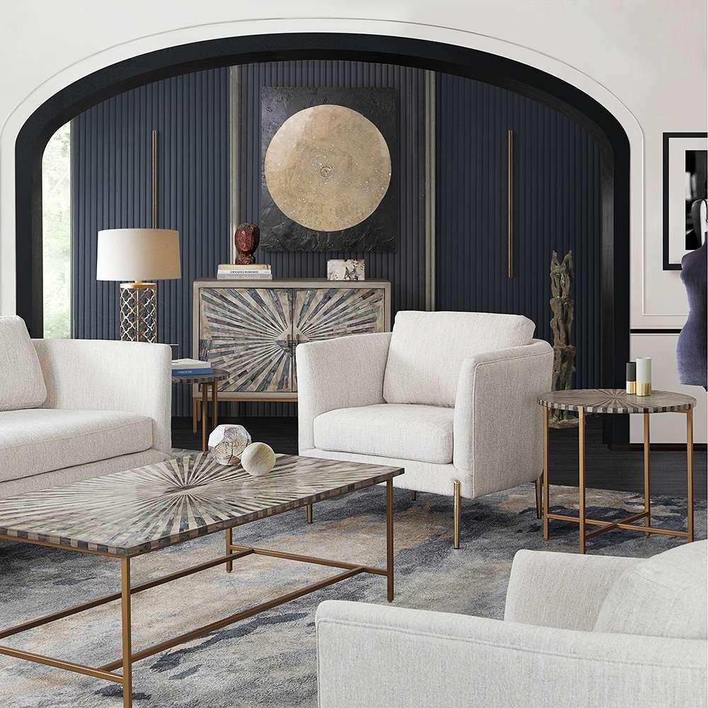 Diamond Sofa - Lane Chair in Light Cream Fabric with Gold Metal Legs - LANECHCM veiw 9