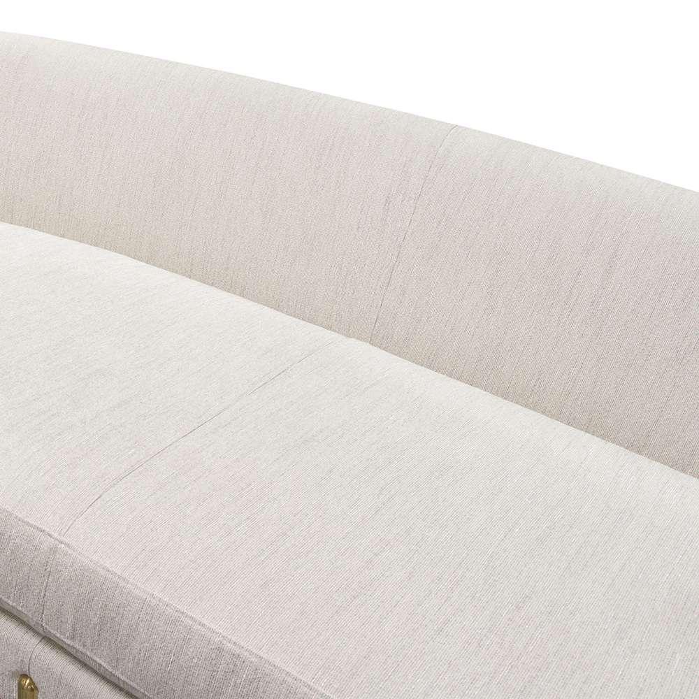 Diamond Sofa - Lane Sofa in Light Cream Fabric with Gold Metal Legs - LANESOCM veiw 6