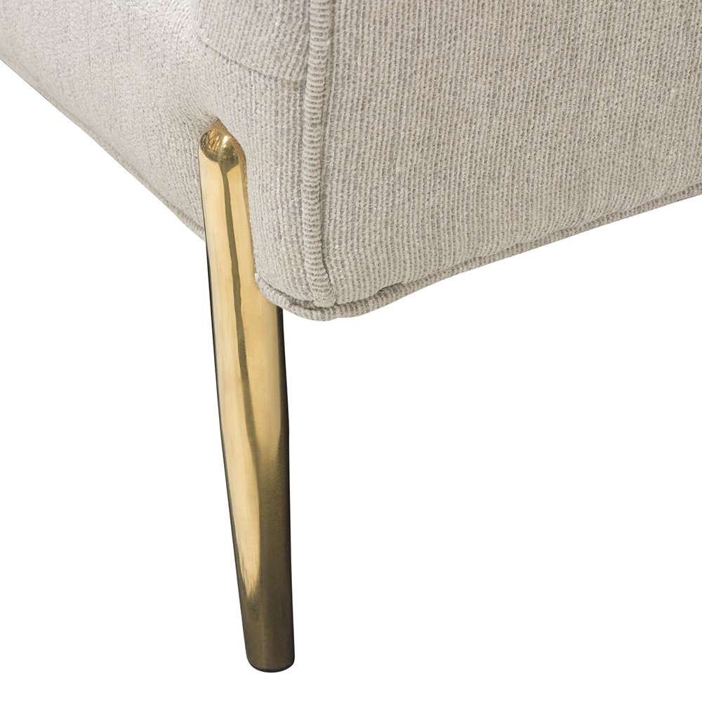 Diamond Sofa - Lane Sofa in Light Cream Fabric with Gold Metal Legs - LANESOCM veiw 11