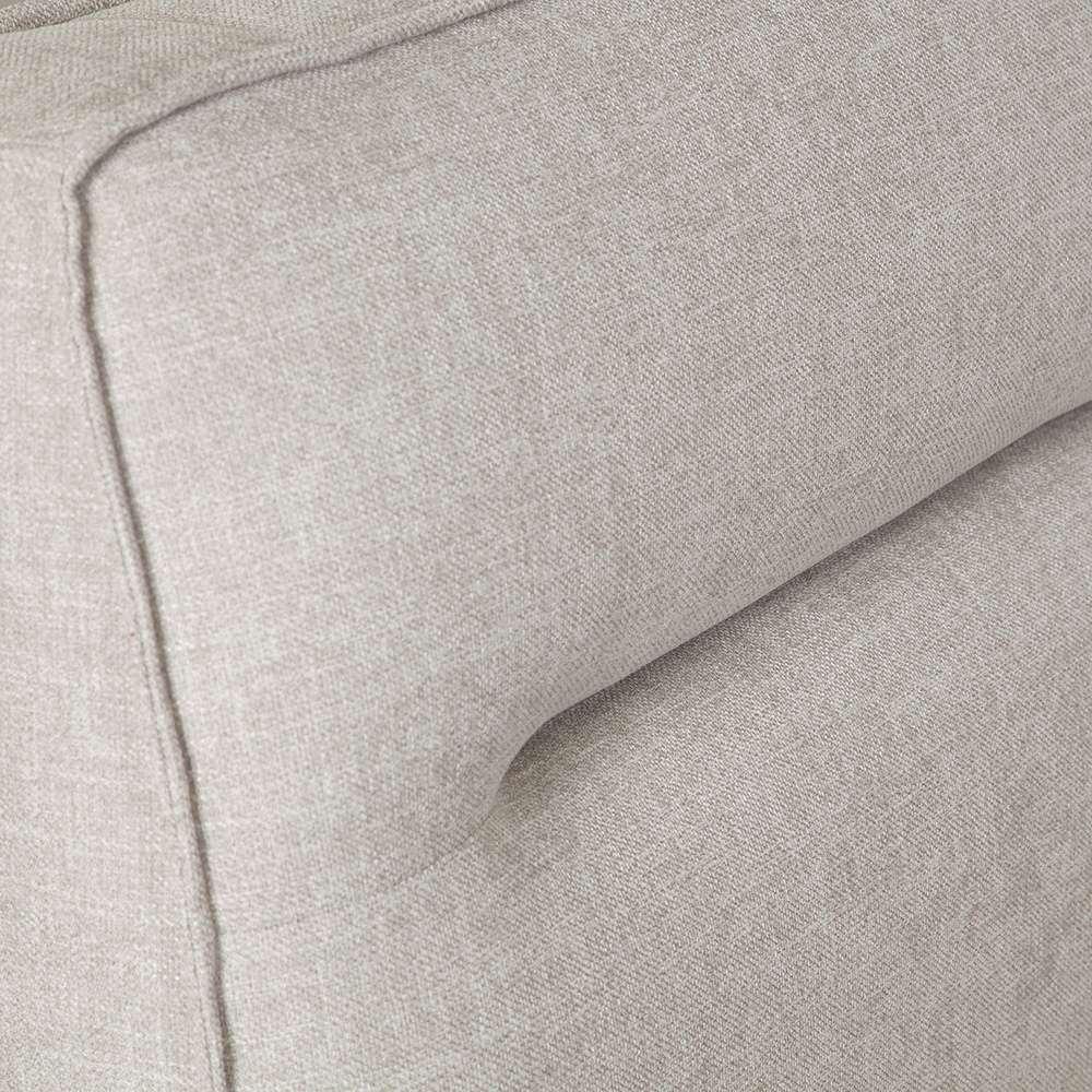 Diamond Sofa - Leandro Low Profile Queen Bed in Clarkson Sand Fabric w/ Black Metal Leg - LEANDROSDQUBED veiw 4