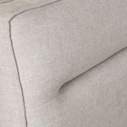 Diamond Sofa - Leandro Low Profile Queen Bed in Clarkson Sand Fabric w/ Black Metal Leg - LEANDROSDQUBED veiw 4