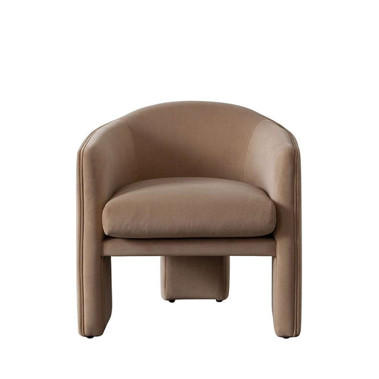 Diamond Sofa - Leyah Accent Chair in Camel Performance Velvet - LEYAHCHCA veiw 1