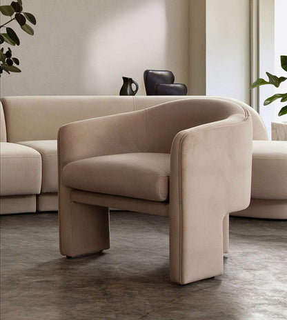 Diamond Sofa - Leyah Accent Chair in Camel Performance Velvet - LEYAHCHCA veiw 9