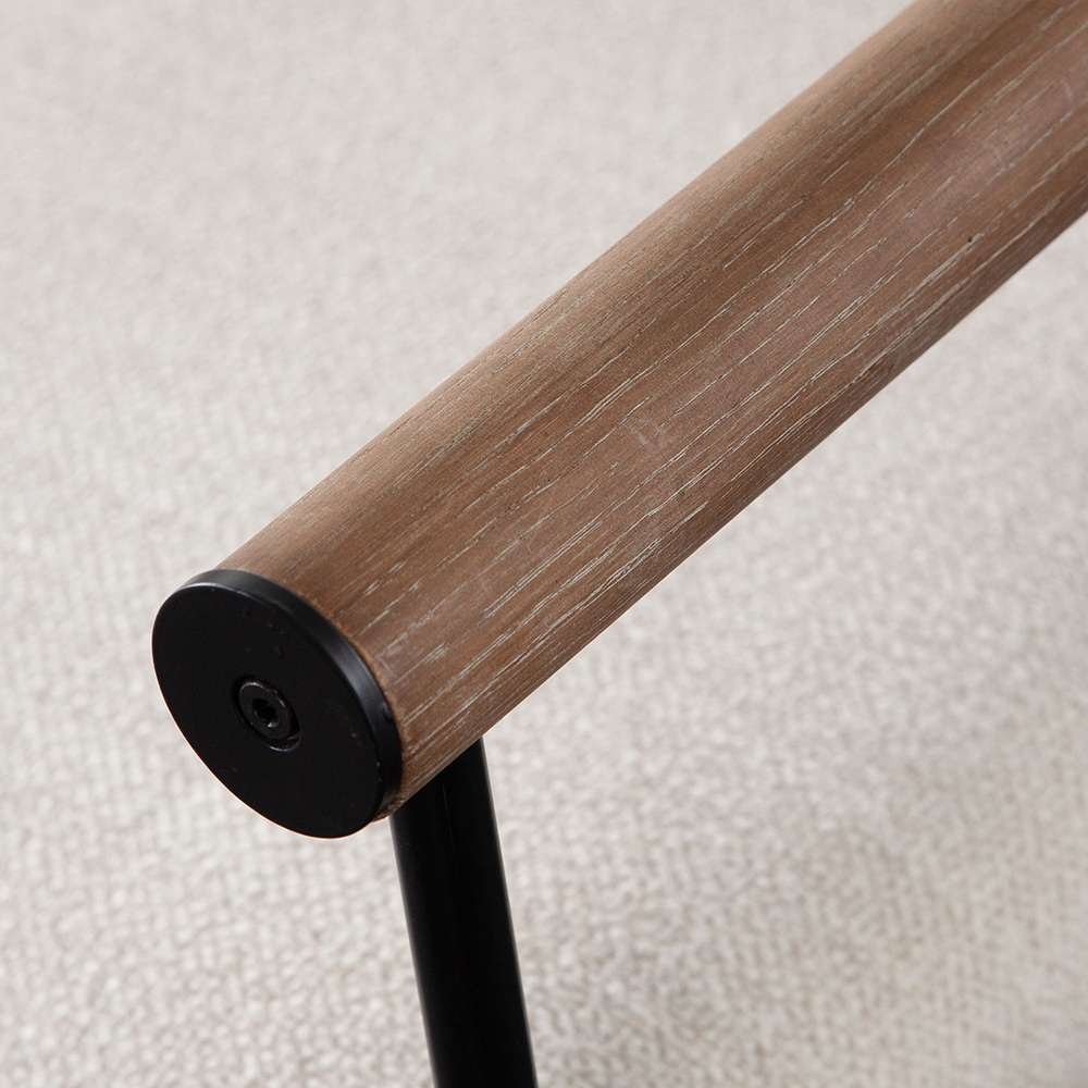 Diamond Sofa - Liam Accent Chair in Cream Fabric w/ Metal Frame & Wood Arm - LIAMCHCM veiw 9