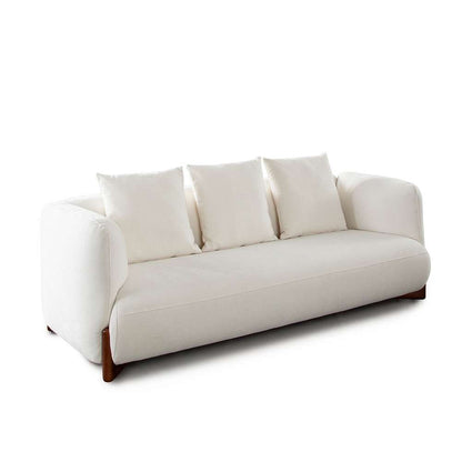 Diamond Sofa - Link Sofa in Elite Ivory Fabric w/ Wood Leg - LINKSOIV veiw 8