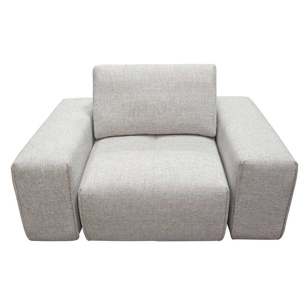 Diamond Sofa - Jazz Modular 1-Seater with Adjustable Backrest in Light Brown Fabric JAZZ1AC2ARLB veiw 1