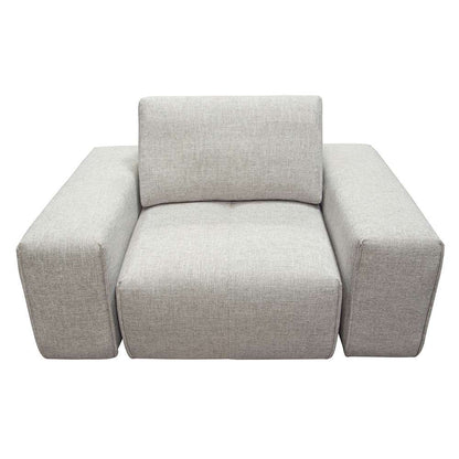 Diamond Sofa - Jazz Modular 1-Seater with Adjustable Backrest in Light Brown Fabric JAZZ1AC2ARLB veiw 1