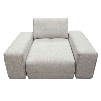 Diamond Sofa - Jazz Modular 1-Seater with Adjustable Backrest in Light Brown Fabric JAZZ1AC2ARLB veiw 2