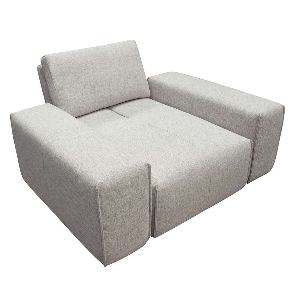Diamond Sofa - Jazz Modular 1-Seater with Adjustable Backrest in Light Brown Fabric JAZZ1AC2ARLB veiw 8