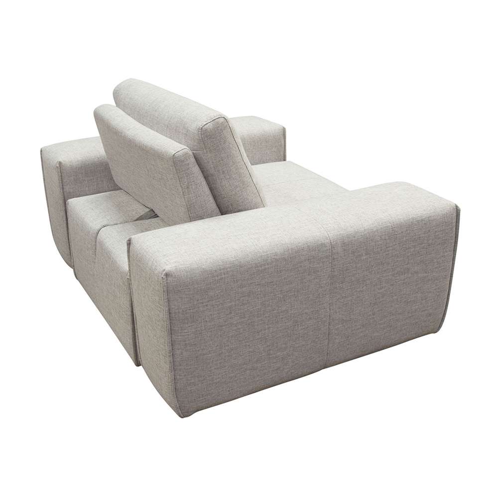 Diamond Sofa - Jazz Modular 1-Seater with Adjustable Backrest in Light Brown Fabric JAZZ1AC2ARLB veiw 11