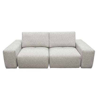 Diamond Sofa Jazz Modular 2-Seater with Adjustable Backrests in Light Brown Fabric - JAZZ2AC2ARLB veiw 1