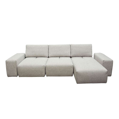 Diamond Sofa - Jazz Modular 3-Seater Chaise Sectional with Adjustable Backrests in Light Brown Fabric - JAZZ2AC1CA2ARLB veiw 2