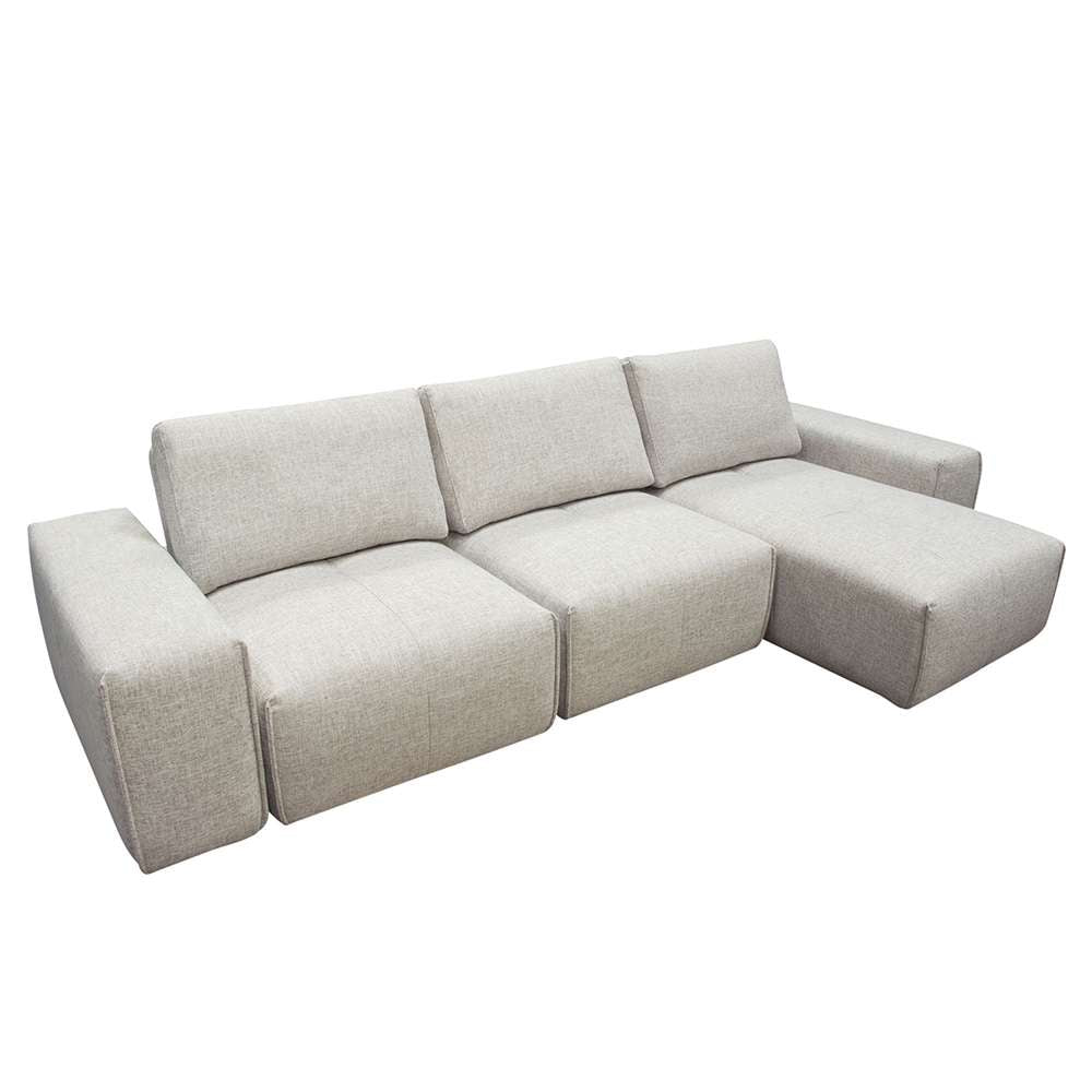 Diamond Sofa - Jazz Modular 3-Seater Chaise Sectional with Adjustable Backrests in Light Brown Fabric - JAZZ2AC1CA2ARLB veiw 7
