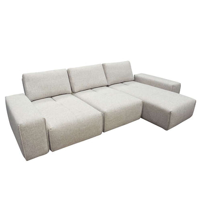 Diamond Sofa - Jazz Modular 3-Seater Chaise Sectional with Adjustable Backrests in Light Brown Fabric - JAZZ2AC1CA2ARLB veiw 8