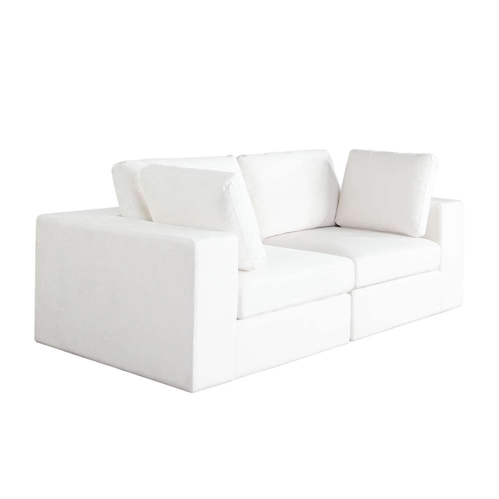 Diamond Sofa - Muse 2PC Modular Sofa in Mist White Performance Fabric - MUSE2SCWH veiw 6