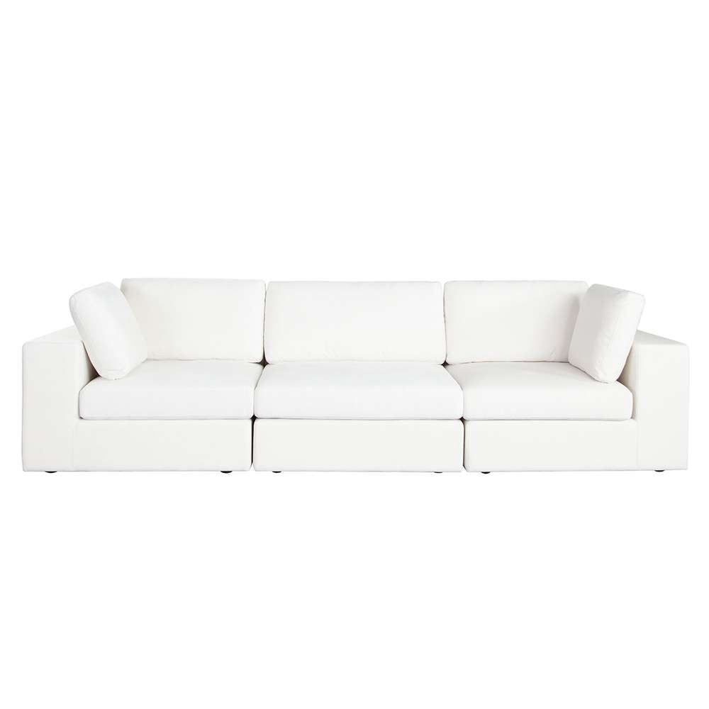 Diamond Sofa - Muse 3PC Modular Sofa in Mist White Performance Fabric - MUSE2SC1ACWH veiw 1