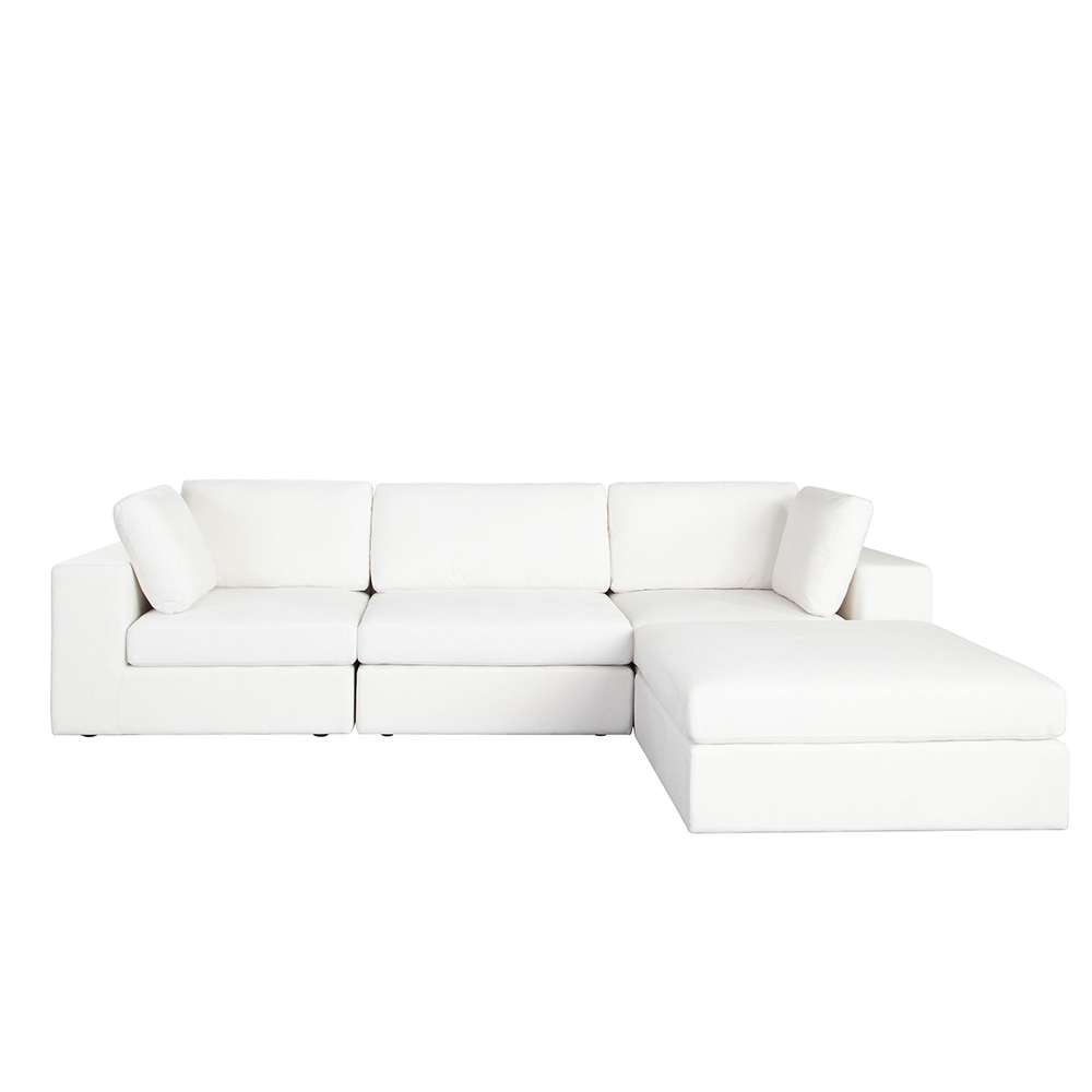 Diamond Sofa - Muse 4PC Modular Reversible Chaise Sectional in Mist White Performance Fabric - MUSE2SC1AC1OTWH veiw 1