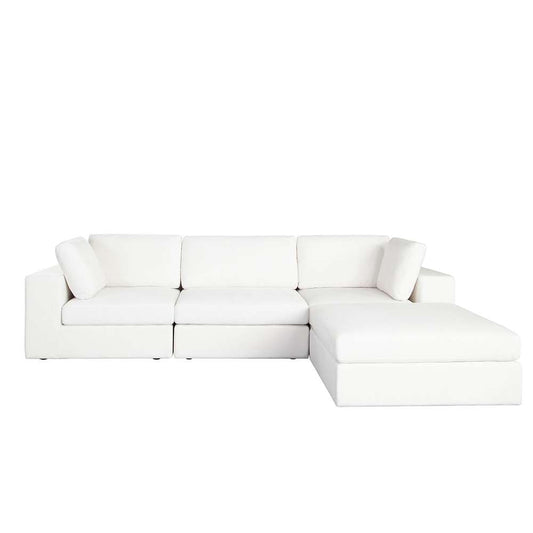Diamond Sofa - Muse 4PC Modular Reversible Chaise Sectional in Mist White Performance Fabric - MUSE2SC1AC1OTWH veiw 1