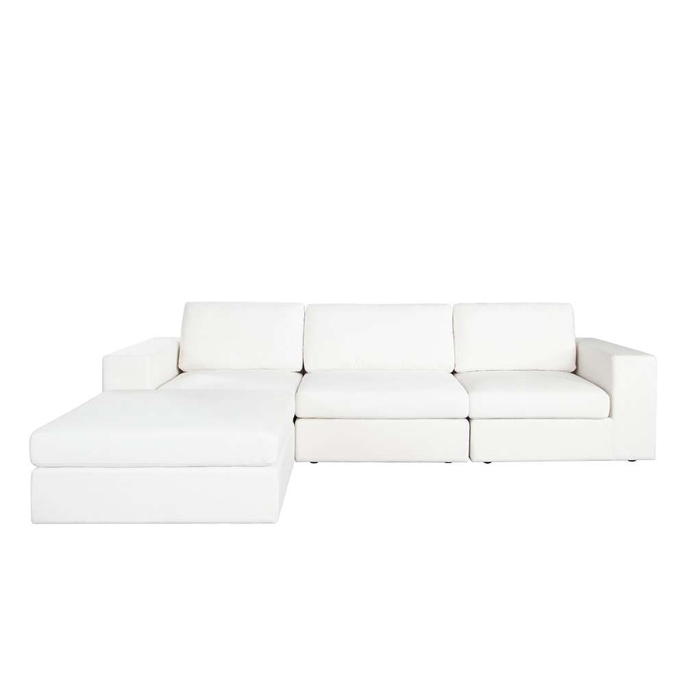 Diamond Sofa - Muse 4PC Modular Reversible Chaise Sectional in Mist White Performance Fabric - MUSE2SC1AC1OTWH veiw 6
