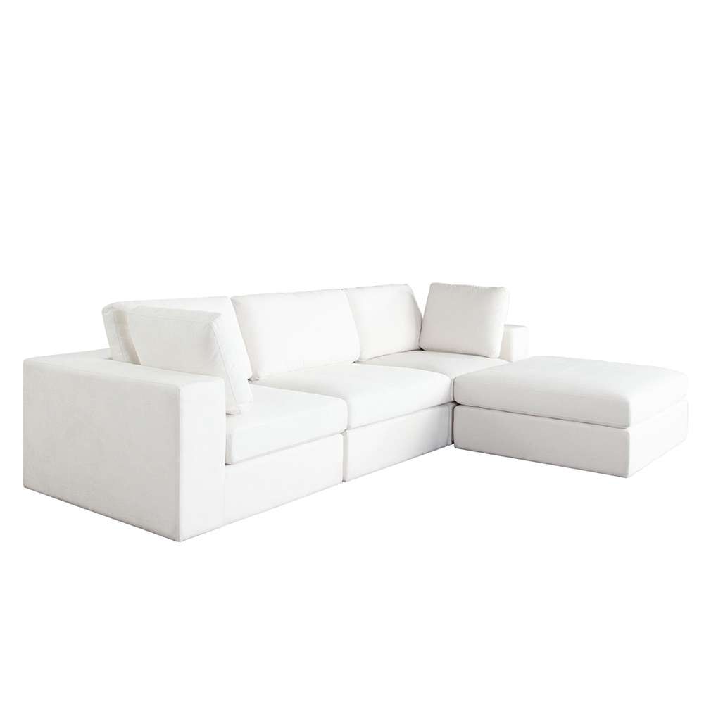 Diamond Sofa - Muse 4PC Modular Reversible Chaise Sectional in Mist White Performance Fabric - MUSE2SC1AC1OTWH veiw 7