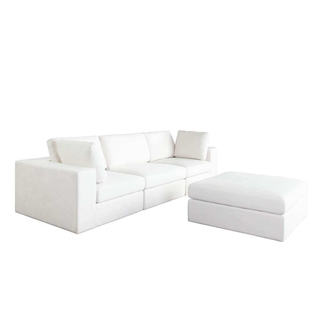 Diamond Sofa - Muse 4PC Modular Reversible Chaise Sectional in Mist White Performance Fabric - MUSE2SC1AC1OTWH veiw 8