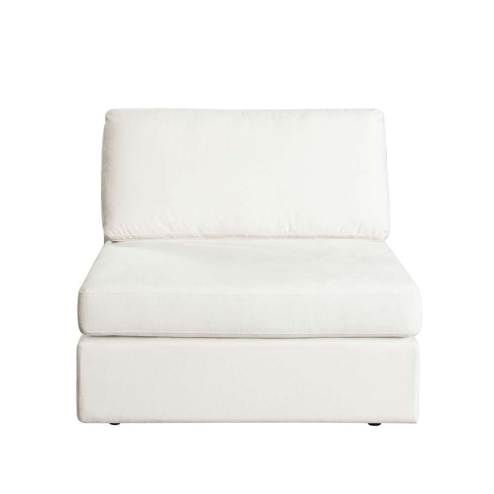 Diamond Sofa - Muse Armless Chair in Mist White Performance Fabric - MUSEACWH veiw 1