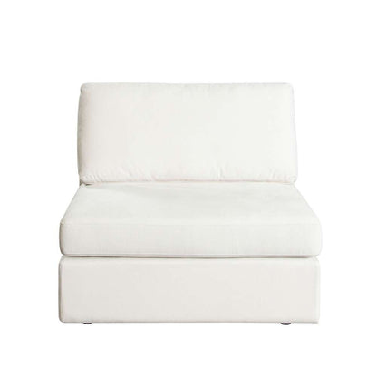 Diamond Sofa - Muse Armless Chair in Mist White Performance Fabric - MUSEACWH veiw 1