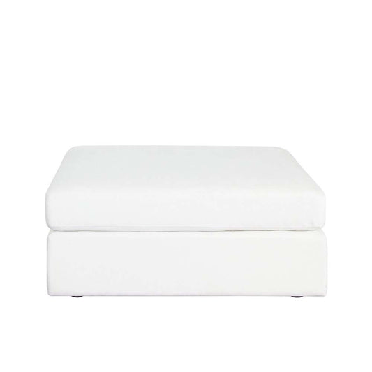 Diamond Sofa - Muse Ottoman in Mist White Performance Fabric - MUSEOTWH veiw 1