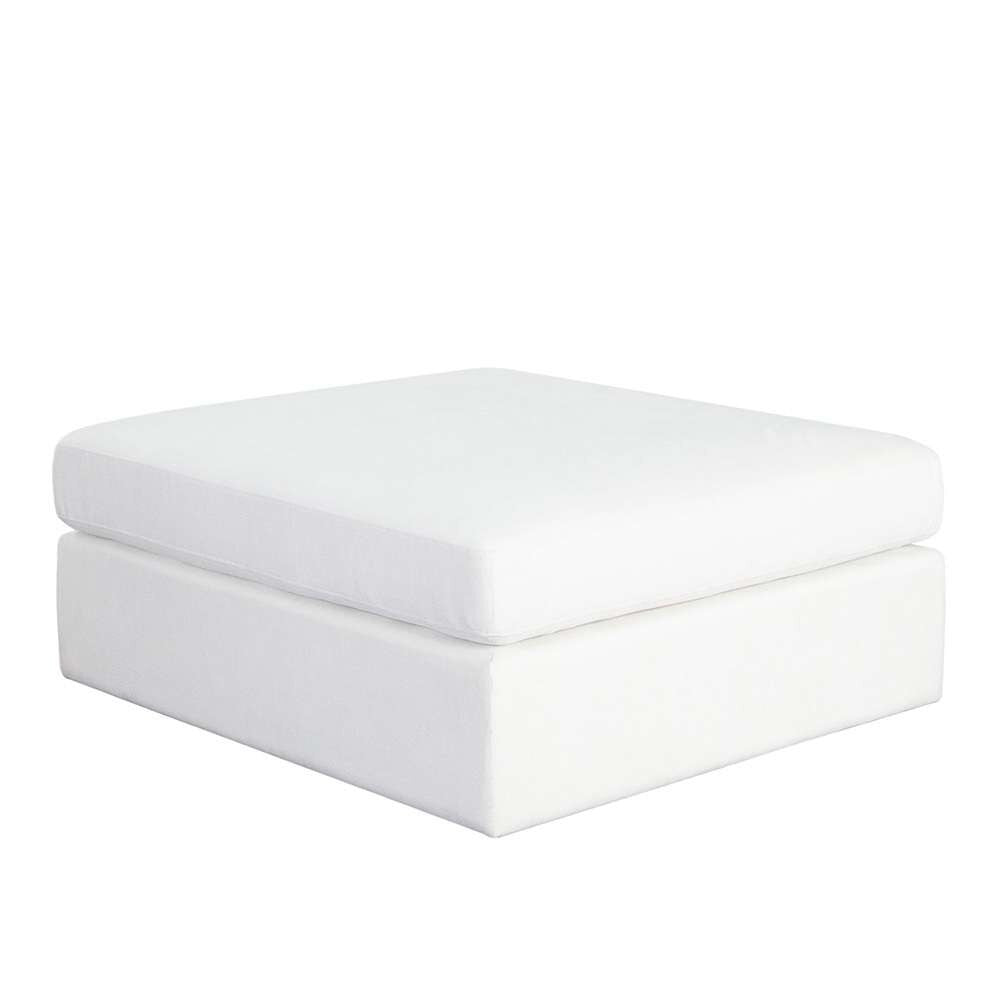 Diamond Sofa - Muse Ottoman in Mist White Performance Fabric - MUSEOTWH veiw 3