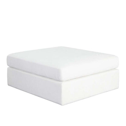 Diamond Sofa - Muse Ottoman in Mist White Performance Fabric - MUSEOTWH veiw 3