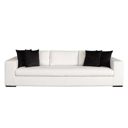 Diamond Sofa - Muse Sofa in Mist White Performance Fabric w/ (4) Black Accent Pillows - MUSESOWH veiw 1