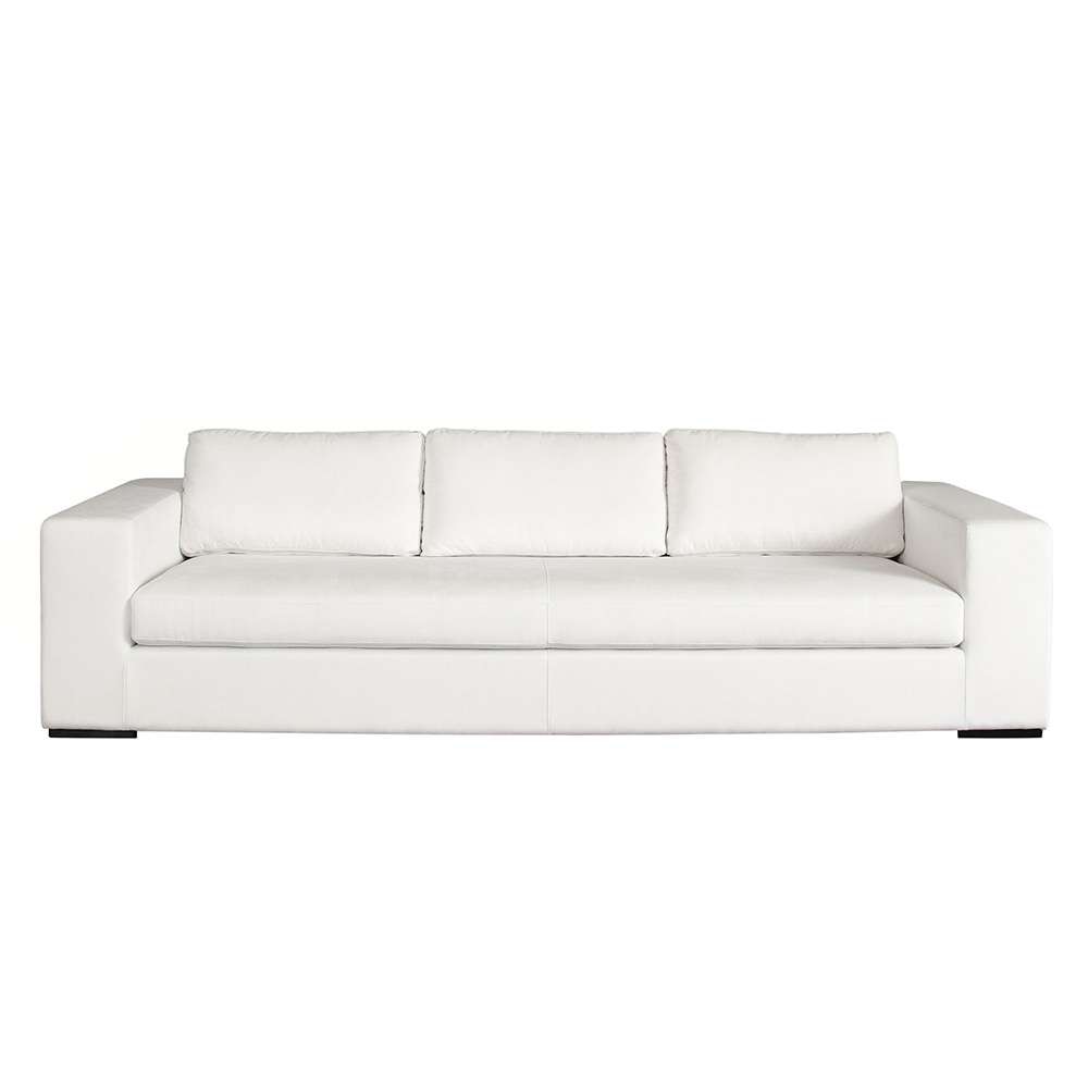 Diamond Sofa - Muse Sofa in Mist White Performance Fabric w/ (4) Black Accent Pillows - MUSESOWH veiw 2