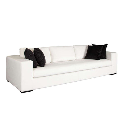 Diamond Sofa - Muse Sofa in Mist White Performance Fabric w/ (4) Black Accent Pillows - MUSESOWH veiw 3