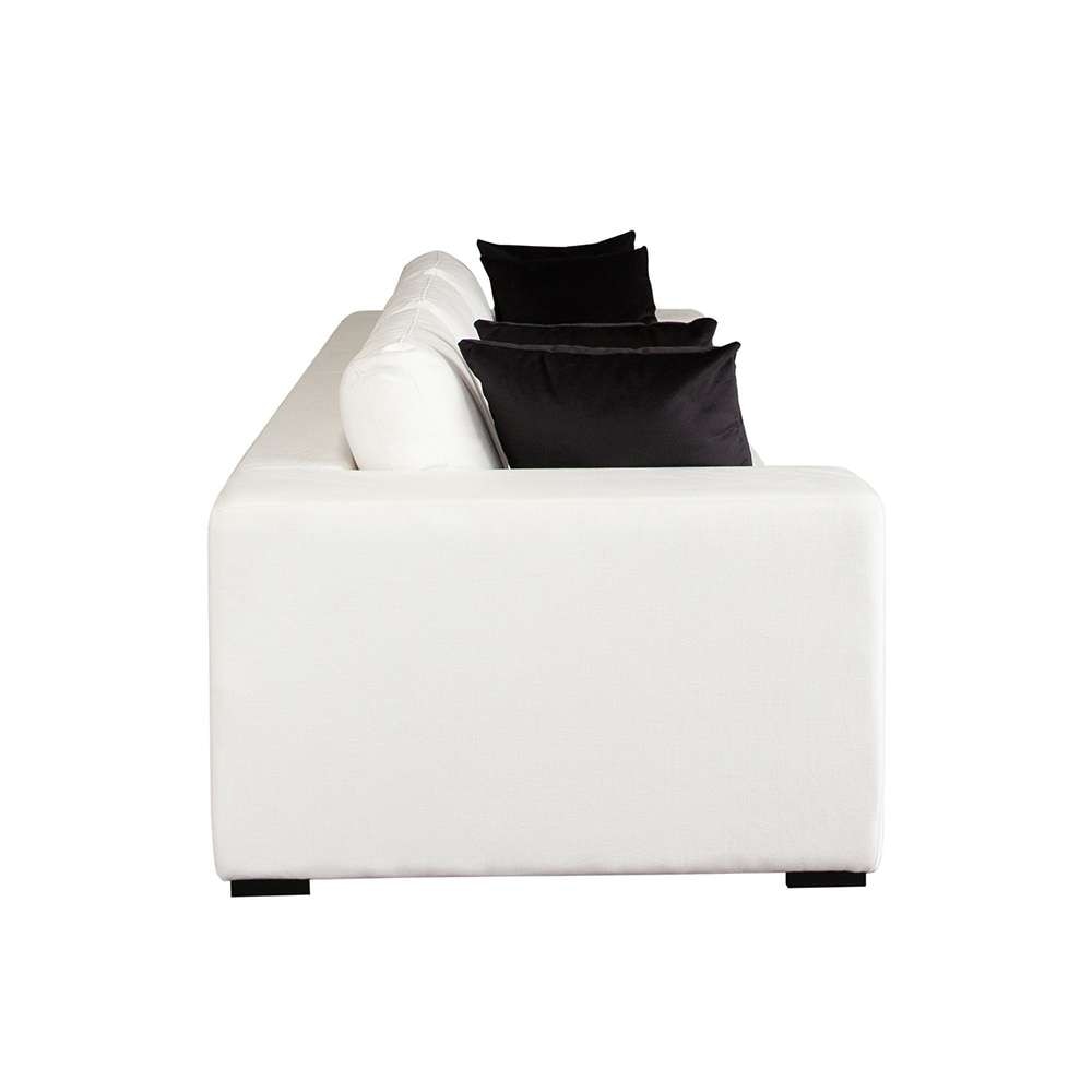 Diamond Sofa - Muse Sofa in Mist White Performance Fabric w/ (4) Black Accent Pillows - MUSESOWH veiw 8