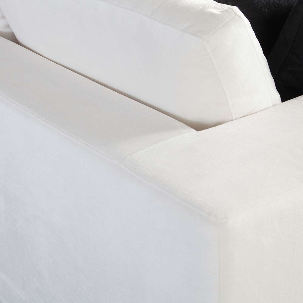 Diamond Sofa - Muse Sofa in Mist White Performance Fabric w/ (4) Black Accent Pillows - MUSESOWH veiw 10