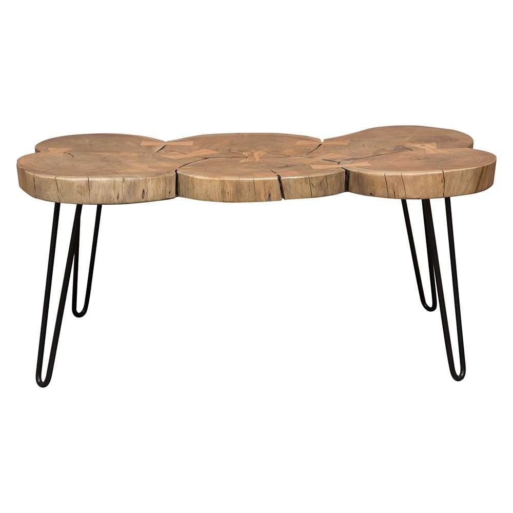 Diamond Sofa - Joss Natural Acacia One of a Kind Live Edge Rectangle Cocktail Table w/ Black Hairpin Legs - JOSSRCTNA veiw 3