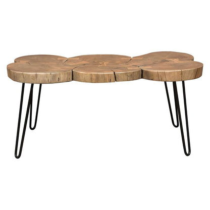 Diamond Sofa - Joss Natural Acacia One of a Kind Live Edge Rectangle Cocktail Table w/ Black Hairpin Legs - JOSSRCTNA veiw 3