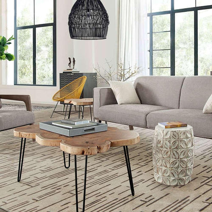 Diamond Sofa - Joss Natural Acacia One of a Kind Live Edge Rectangle Cocktail Table w/ Black Hairpin Legs - JOSSRCTNA veiw 4