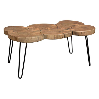 Diamond Sofa - Joss Natural Acacia One of a Kind Live Edge Rectangle Cocktail Table w/ Black Hairpin Legs - JOSSRCTNA veiw 6