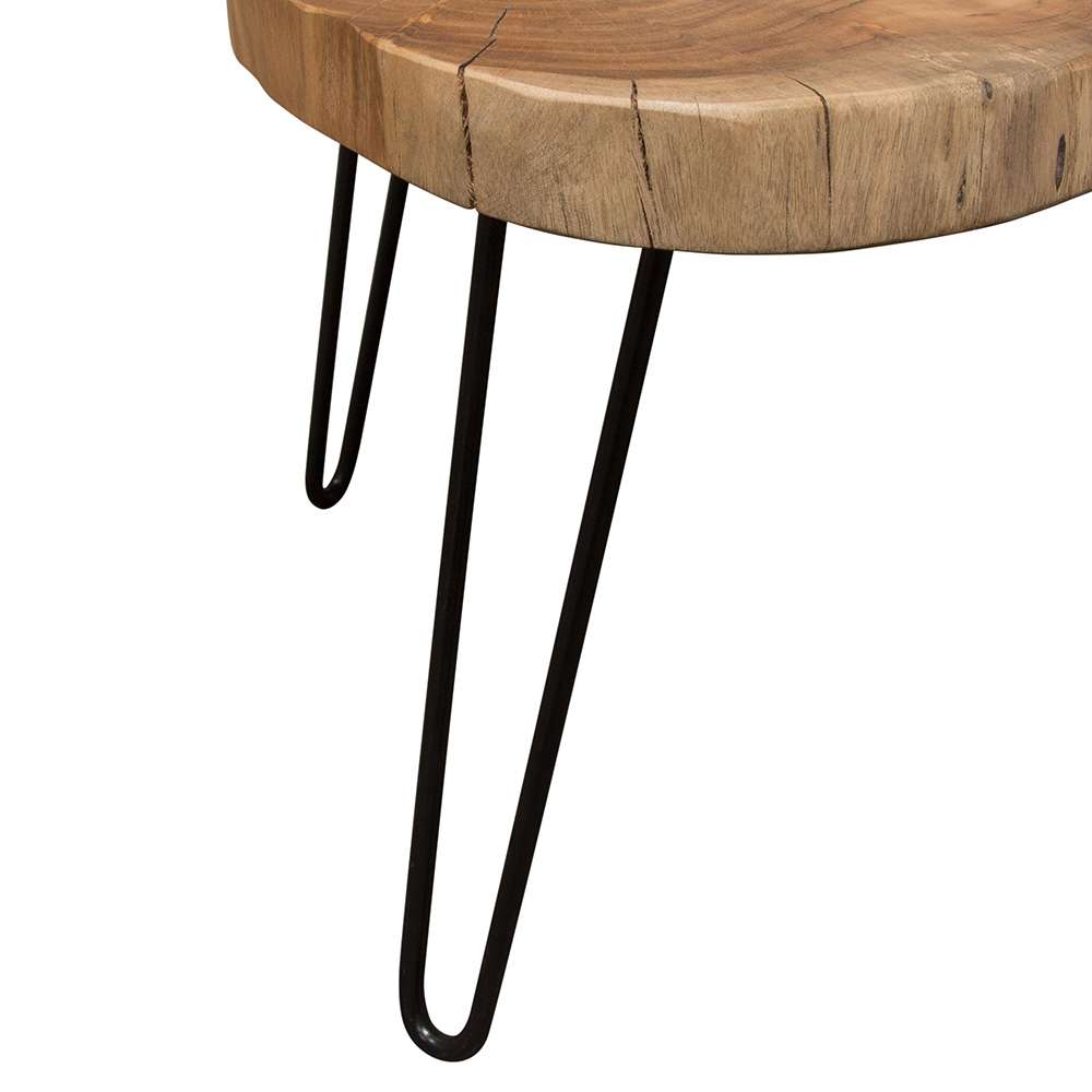 Diamond Sofa - Joss Natural Acacia One of a Kind Live Edge Rectangle Cocktail Table w/ Black Hairpin Legs - JOSSRCTNA veiw 10